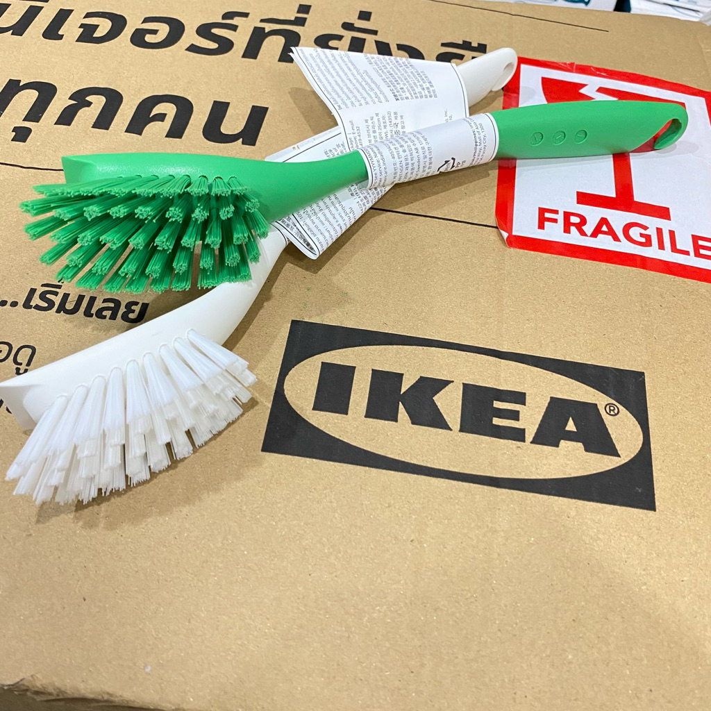 IKEA ANTAGEN แปรง และ ฟองน้ำ อเนกประสงค์ ทำความสะอาด เศษอาหาร ของแท้ 100%