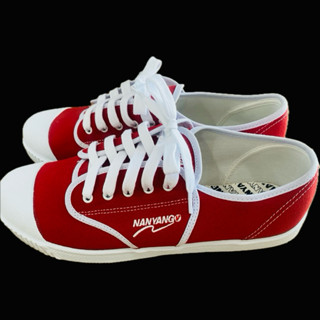 รองเท้านันยาง สีแดงขาว รุ่น 205-S(V2502) ผลิตจากโรงงาน Red  …
