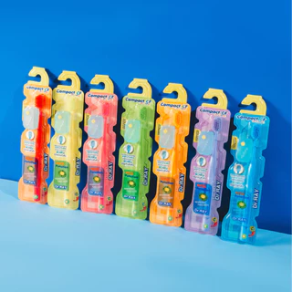 Dr.RAY Compact CF Colorful แปรงสีฟัน 7สีสวยสดใส ขนนุ่มพิเศษ No.D53