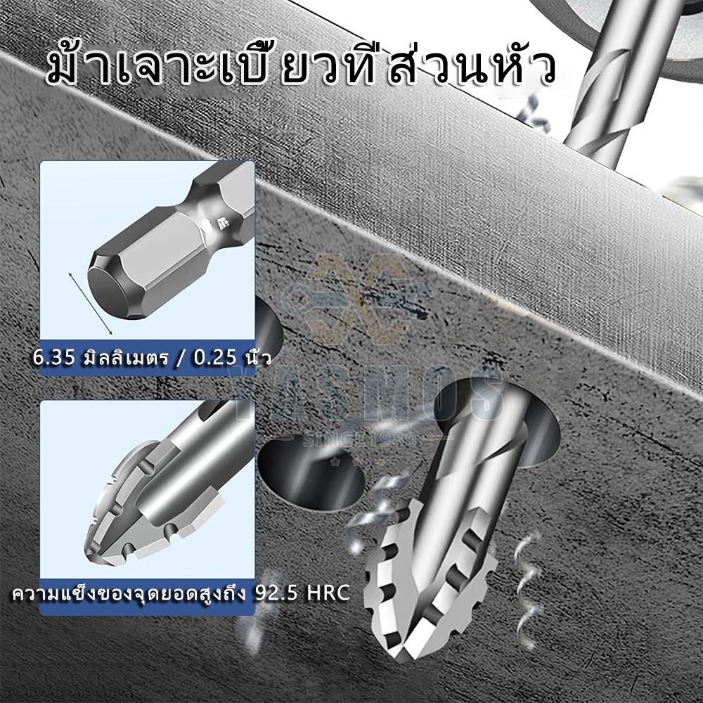 ดอกสว่านคาร์ไบด์ ซิกแซกใหม่ แข็งแรง4เท่า สว่านฟันฉลาม ขนาด 3/4/5/6/7/8/10/12mm ดอกเจาะเหล็ก/กระเบื้อง/กระจก/ดอกเจาะปูน - รูปที่ 2