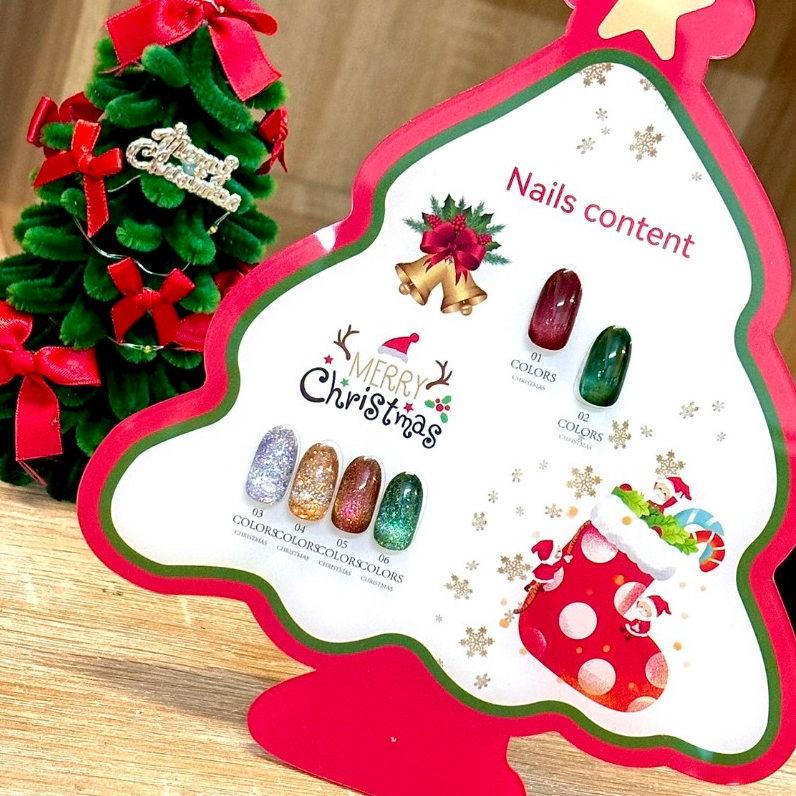 ยกชุด สีเจลRayra Christmas tree set 6 colors พร้อมชาร์จ