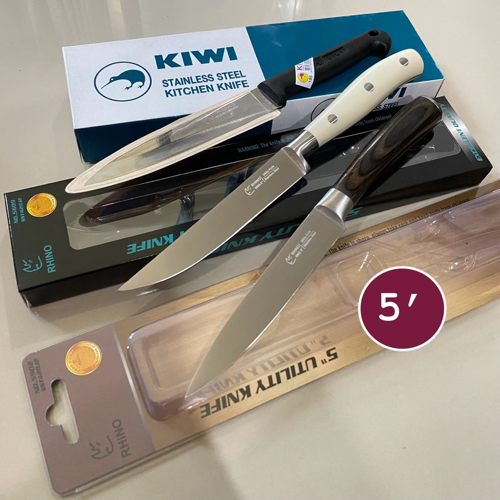 มีด เล็ก KIWI / RHINO ขนาด 5 นิ้ว มีดทำครัว เล็ก ปลายแหลม No. 195 5609 5902 ของแท้100%