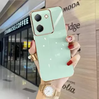 เคสสีพื้น สำหรับVivo Y03 Y18 Y28S Y03T Y27S Y27 5G Y36 5G Y71 Y02S Y16 Y02 Y02A Y02T Y22 Y35 Y22S V60lite V50 ขอบเงา