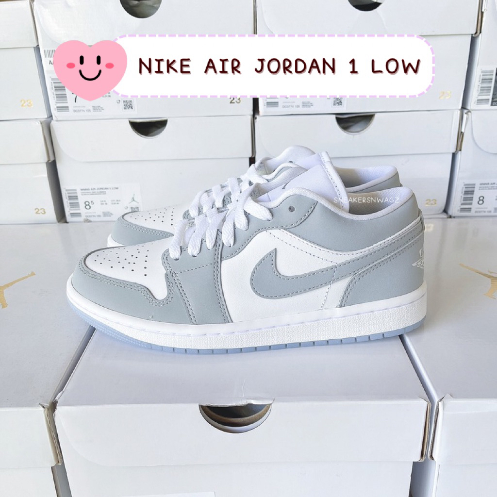 [พร้อมส่ง & พรีออเดอร์] Nike Jordan 1 Low Wolf Grey - (DC0774-105) ของแท้ 100%