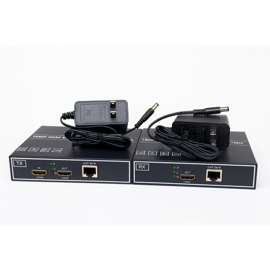 HDMI Extender 1080P P2P ระยะ 150 เมตร พร้อม HDMI Loop Out (ใช้สาย Cat 5e/6)