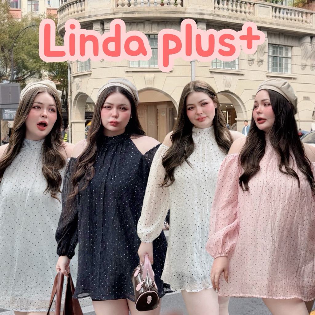 ส่งด่วน (LD)มินิเดรส สาวอวบไซด์ใหญ่ ผ้าใยไผ่ลายจุด ทรงเปิดไหล่สุดน่ารักสุดๆ
