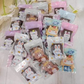 บราวนี่โฮมเมด เซ็ท 100 ชิ้น ขนาด 3*4 ซม. ถุงซีลคละลาย