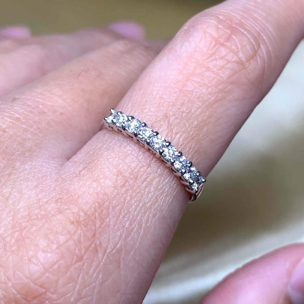 Diamond Delights ⊹ แหวนแถวเพชร lab grown 2mm Half Eternity Lab Grown Diamond Ring