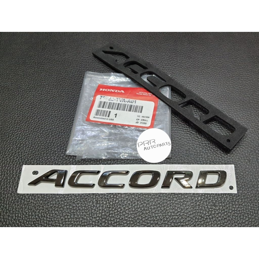 โลโก้  ACCORD G10   สีดำ  Black Chrome สำหรับ HONDA ACCORD G10 2019-2024