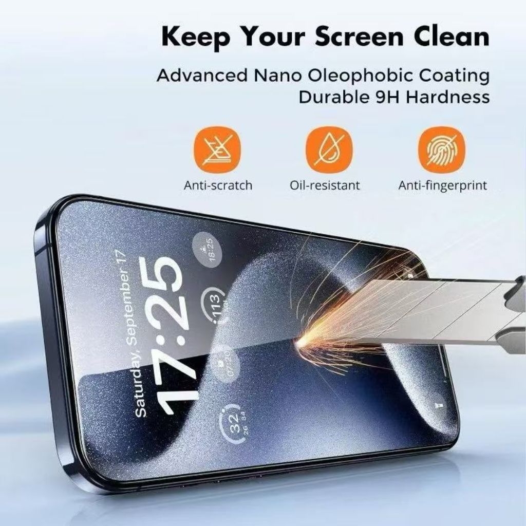 ฟิล์มกระจก แบบเต็มจอ Samsung A07 A17 A56 A26 A36 S24FE S23FE รุ่นกาวเต็มแผ่น - รูปที่ 4