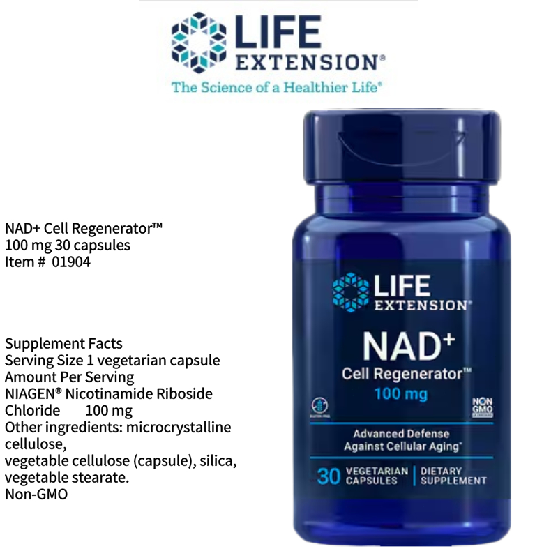 LE NAD+ Cell Regenerator™ 100 mg 30 capsules healthy aging, energy pathway support
