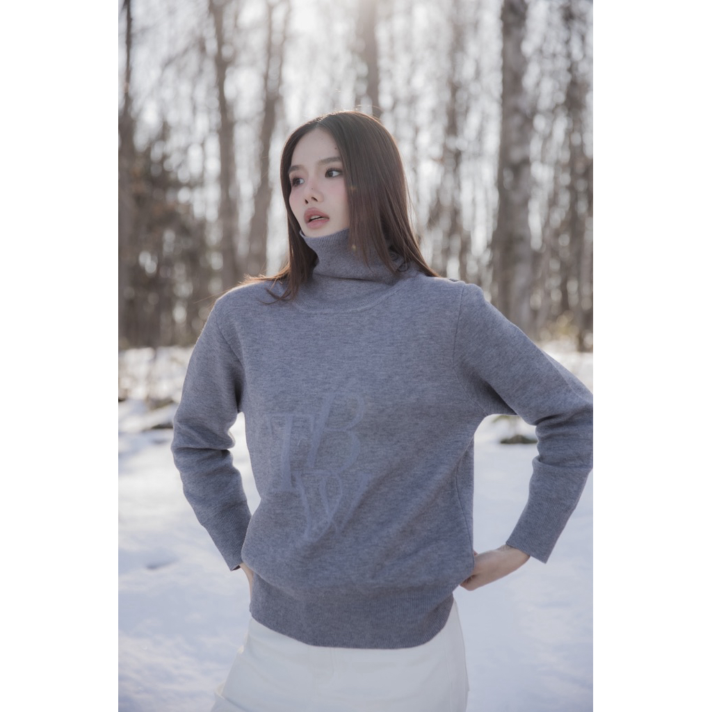 CL12 TBW Fleece Warm Sweater เสื้อไหมพรมบุขนสามารถพับคอได้