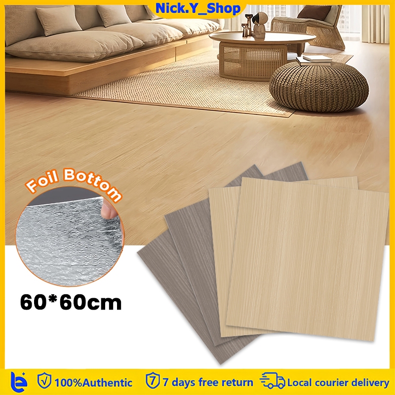 กระเบื้องปูพื้นหินอ่อน กระเบื้องปูพื้น 60*60cm กาวในตัว พื้นกาว กระเบื้องยาง พื้นกันลื่น ทำความสะอาด