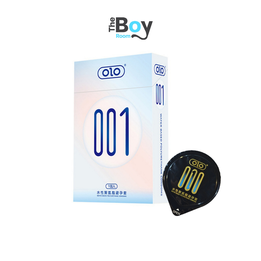 OLO ถุงยางโพลียูรีเทน บางมากกว่า001 55% นุ่มขึ้น 115% ทางเลือกผู้แพ้น้ำยางธรรมชาติ ไซส์ 52 มม.