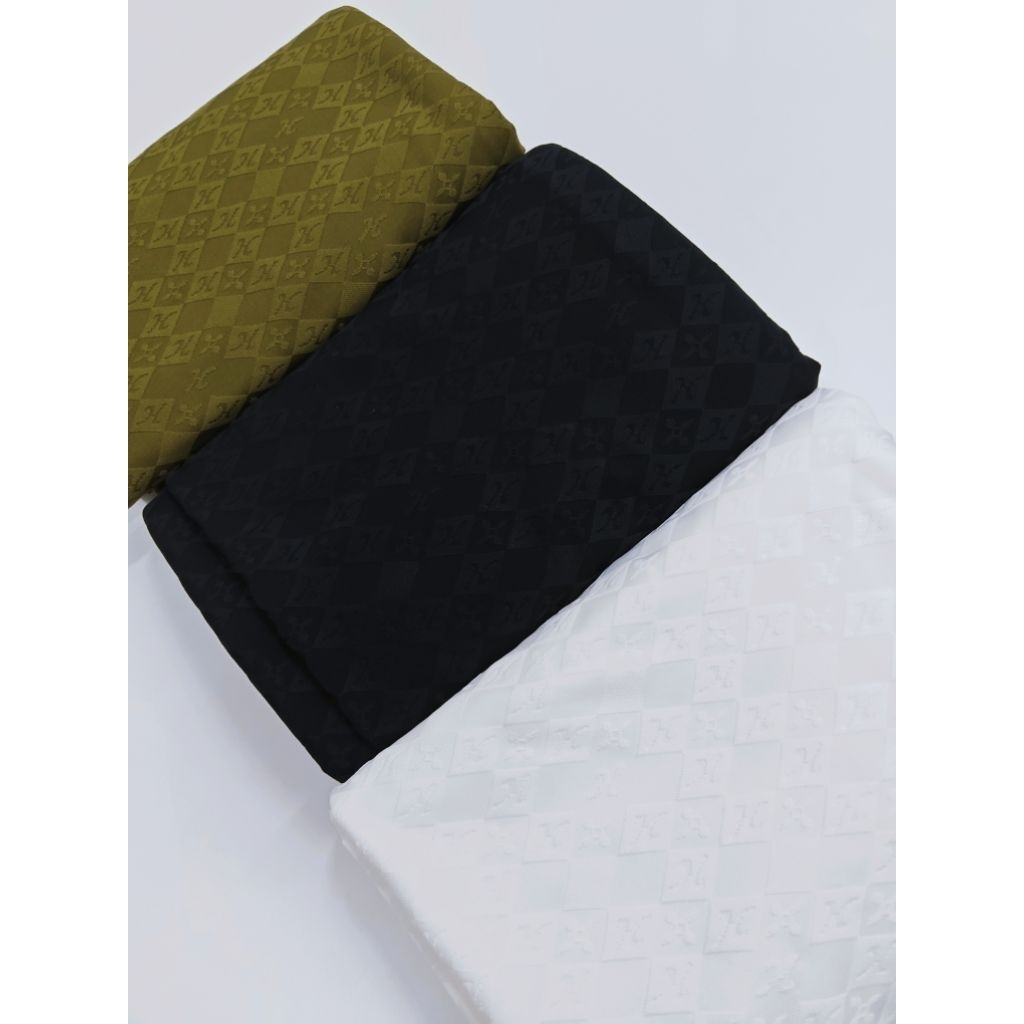 ผ้าสแปนเด็กซ์ ปั๊มนูน เนื้อนุ่มมาก ยืด หนา สวย หรู ลายไฮโซ ตัดเสื้อตัดกางเกงได้ หน้ากว้าง 170 cm มี 3 สี  #ผ้าเมตร - รูปที่ 6