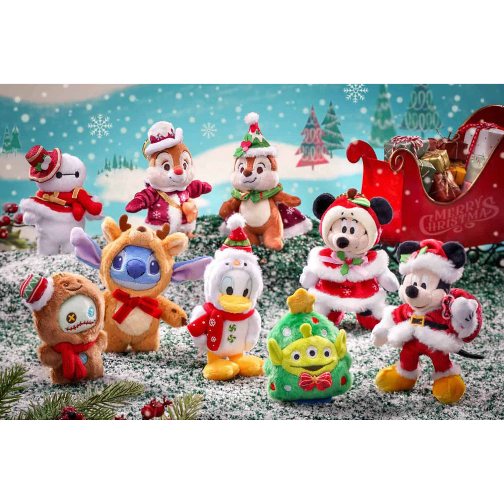 Disney store พวงกุญแจ Christmas คอลล่าสุด และรวมคอลฮิต Minnie Mickey Lady ตุ๊กตา ของแท้ 💯จาก Disneyland Japan / Shanghai