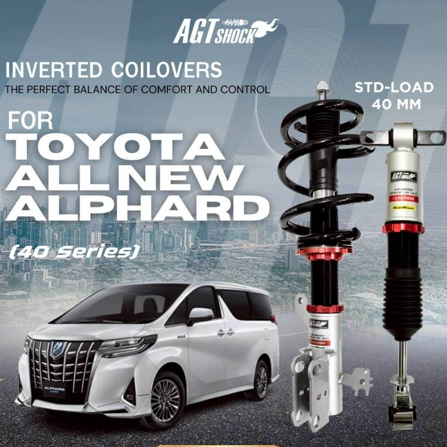 โช๊คอัพ AGT SHOCK หน้า-หลัง สตรัทปรับโหลดสูง–ต่ำ สำหรับ TOYOTA ALPHARD AH40 2023+