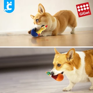 [ส่งฟรี🇹🇭] GiGwi Egg ของเล่นสุนัข ตุ๊กตาล้มลุก บีบมีเสียง หมา แข็งแรงทนทาน Dog Toy Cleverpet