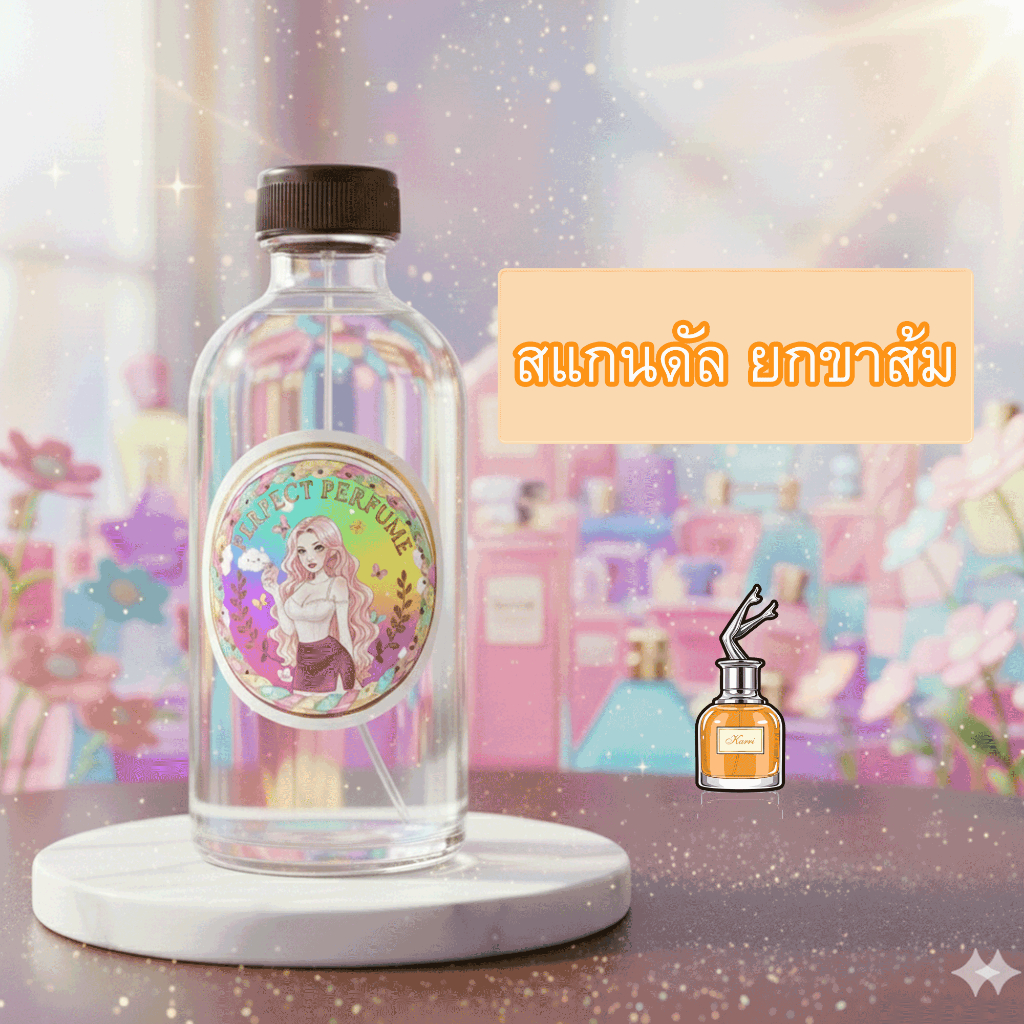 สแกนดัล ยกขาส้ม น้ำหอมพร้อมใช้ ปริมาณ 125 ml. แถมฟรีขวดสเปร์ย 10 ml. 1 ขวด