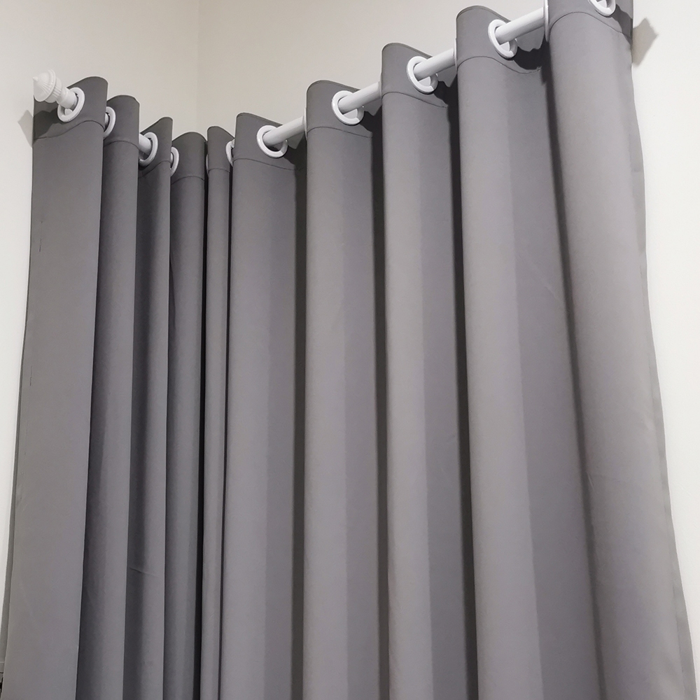 P-Plus Curtain ผ้าม่านตาไก่ กันแสง 90-95% สีเทากลาง รุ่น Super Save GH811-4 เลือกสีตาไก่ได้
