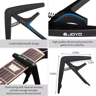 JOYO JCP-01 กีตาร์ Capo คาโปกีตาร์คุณภาพ ซิลิโคนป้องกันคอกีตาร์ ไม่ทำให้เกิดรอย