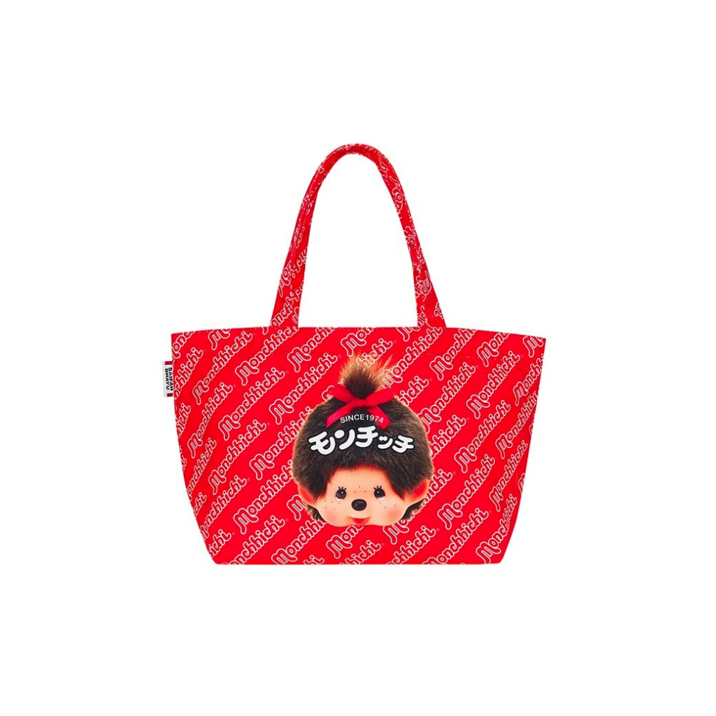 (DROP 7) MONCHHICHI Classic Tote Bag အကြီးစား Canvas အိတ်
