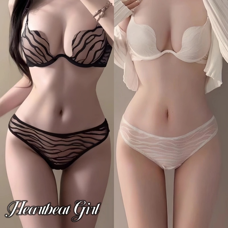 【Heartbeat Girl】🎐ชุดบรา  บราลูกไม้น้ำหนักเบา  ดีไซน์รูปตัว U ช่วยยกกระชับทรวงอกให้สวยงาม เผยทรวงอกที่เต็มทรง