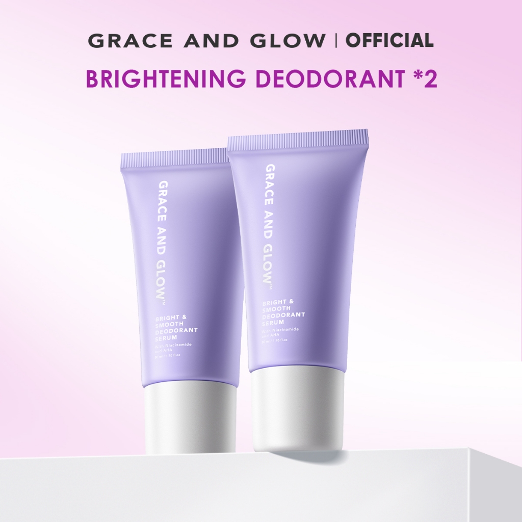【2 ชิ้น】 Grace and Glow โรลออน  ระงับกลิ่นกาย - ลดเหงื่อ  เพื่อผิวใต้วงแขนโดยเฉพาะ