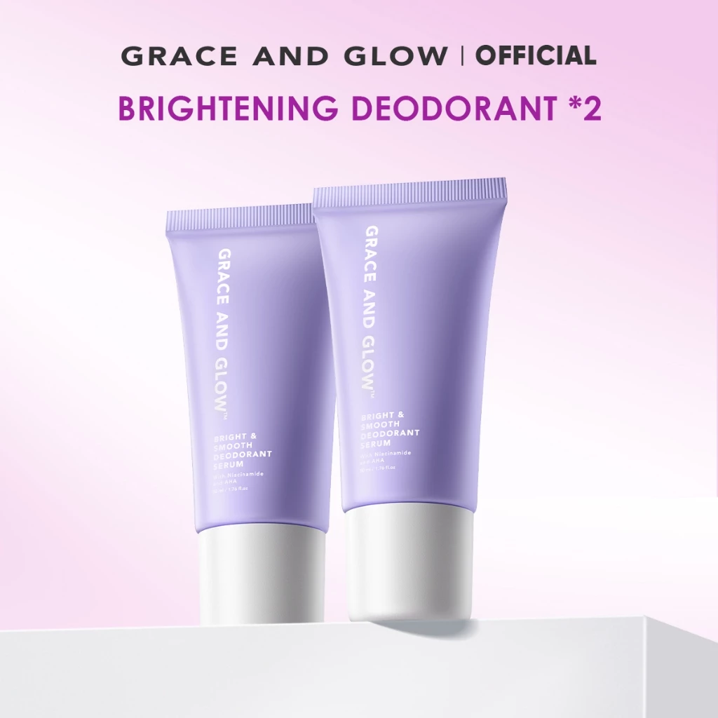 【2 ชิ้น】 Grace and Glow โรลออน ระงับกลิ่นกาย - ลดเหงื่อ เพื่อผิวใต้วงแขนโดยเฉพาะ