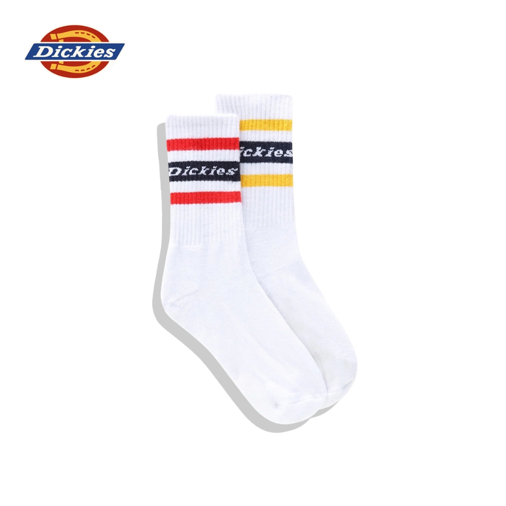 DICKIES UNISEX GENOLA SOCKS 2 PACK - WHITE ถุงเท้าข้อสูง ชาย หญิง