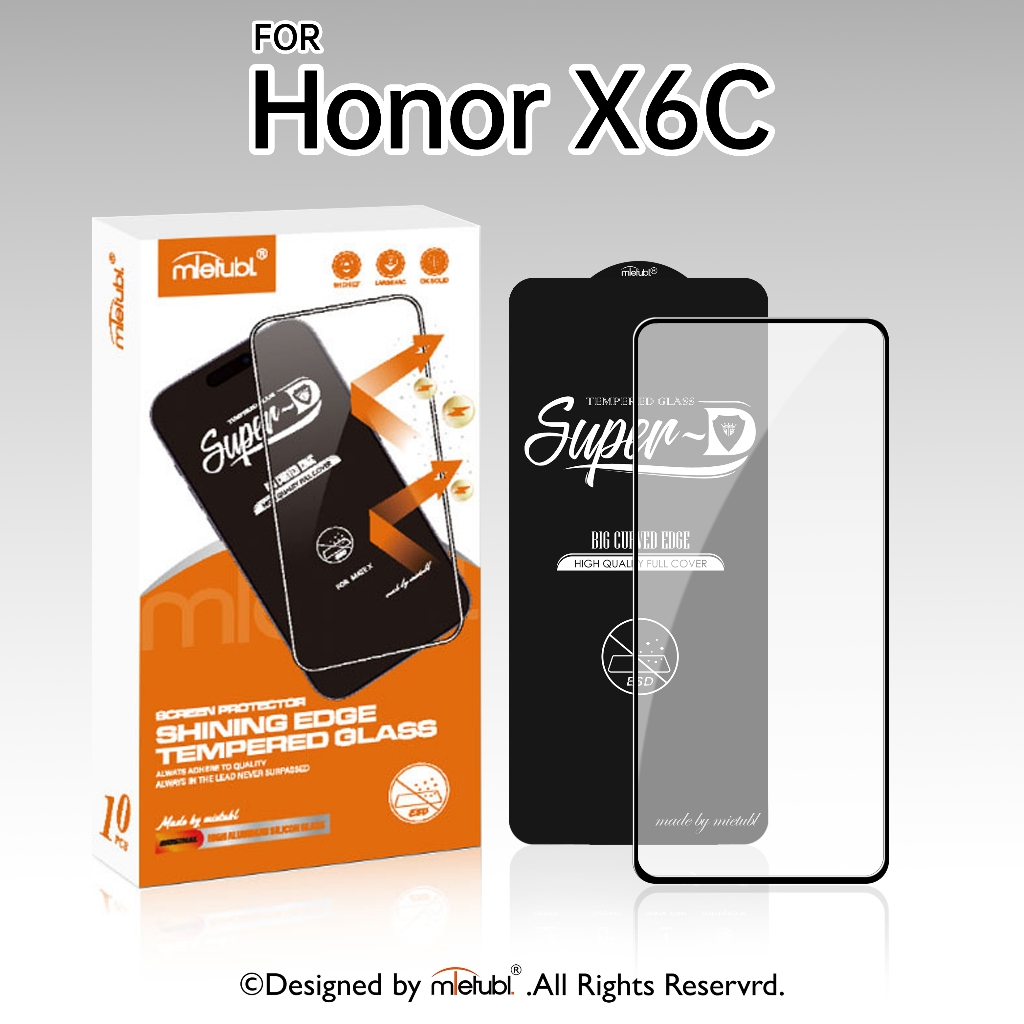 กระจกนิรภัย ฟิล์มไฮโดรเจล Mietubl Fon Honor X6C เต็มจอ