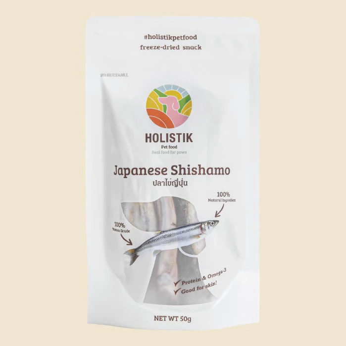 ปลาไข่ญี่ปุ่นฟรีซดราย 50 กรัม (Holistik Freeze-dried snack : Japanese shishamo 50g.)