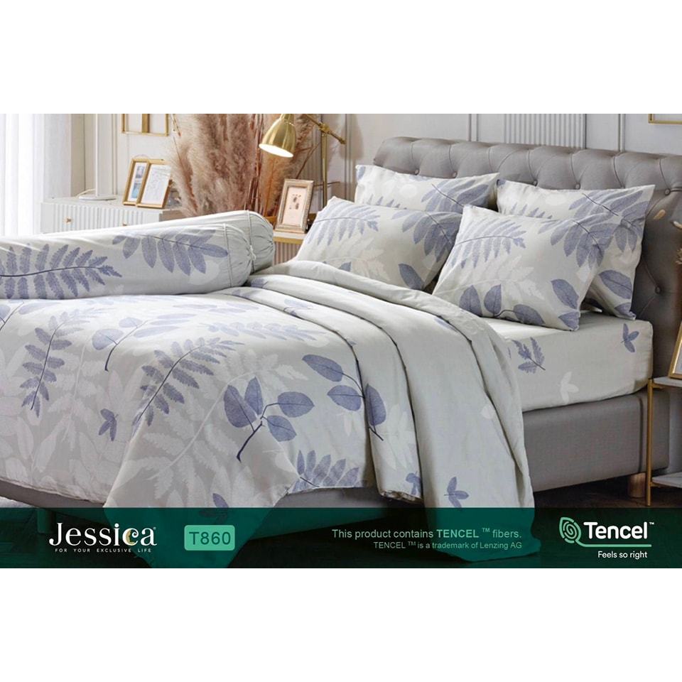 T860 Jessica Tencel ทอ 500 เส้น ชุดผ้าปูที่นอน 6 ฟุต รวมผ้าห่ม ยี่ห้อ เจสสิก้า รุ่น Tencel