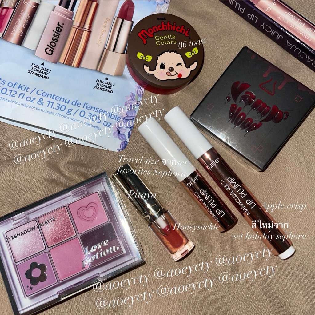 ส่งต่อ ลิป บลัช พาเลทตา มือ1ทั้งหมด tarte clarins gentle color love potion