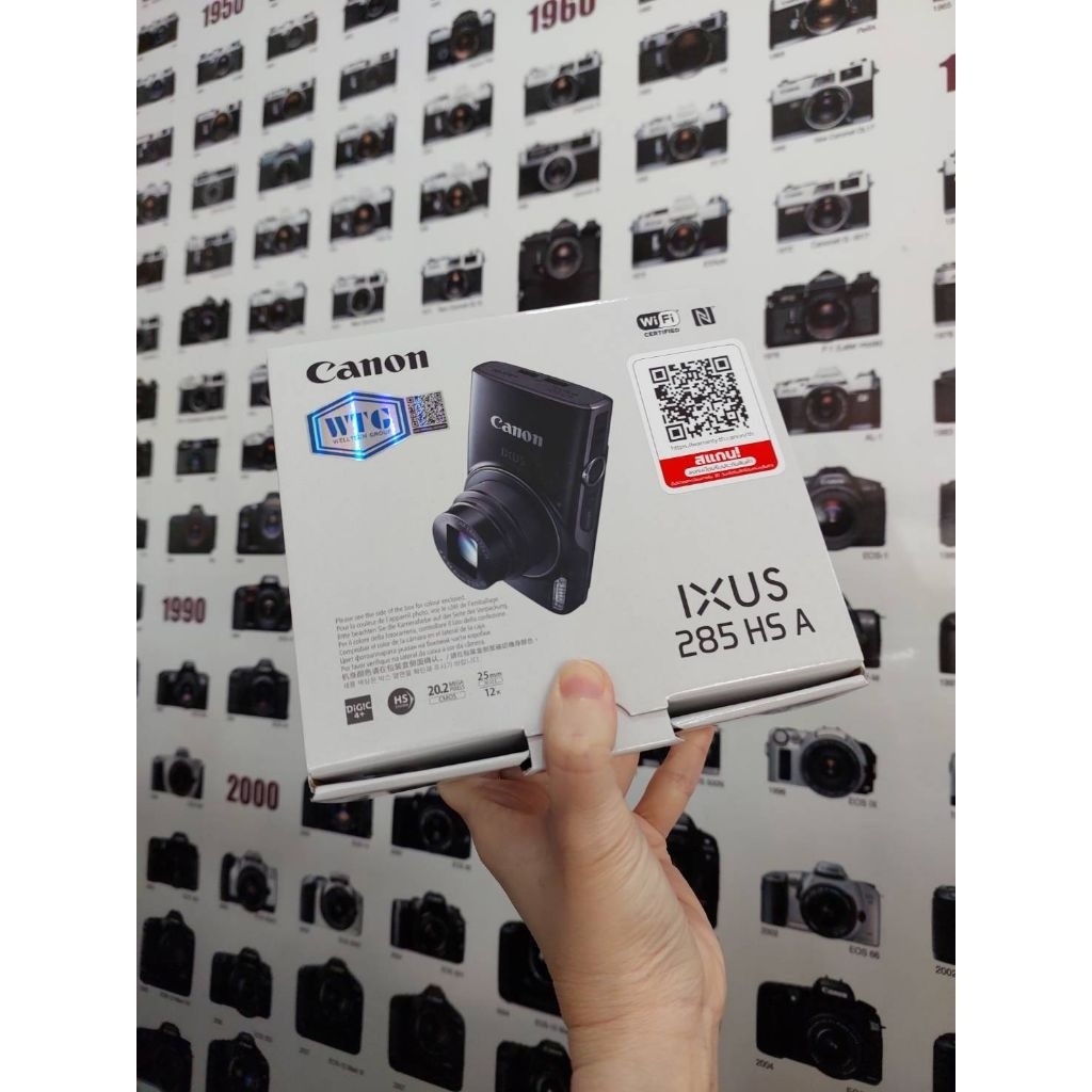 ลอตผลิต ด.9 2568 made in japan ใหม่ล่าสุด กล้อง canon ixus 285 hs a  new wifi compact มือ 1 ประกันศู