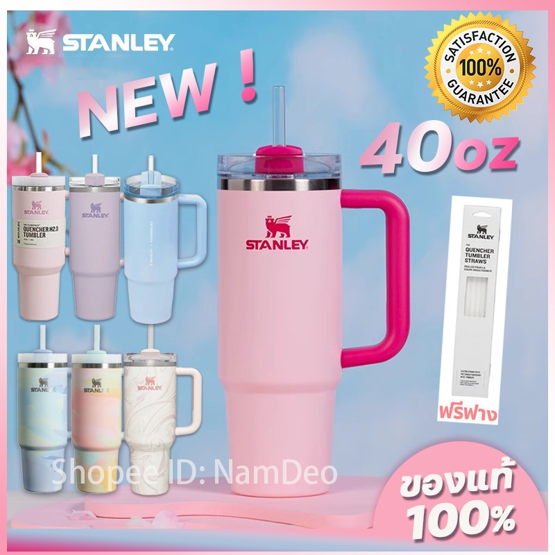 ส่วนลด 50%  แก้ว Thermos cup stanley แก้วเก็บความเย็น 40OZ ของแท้ ความจุขนาดใหญ่ เก็บความเย็นได้ดี แถมฟรีหลอด แก้วน้ำ