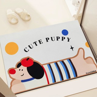 🏷️[Home]🐶 พรมเช็ดเท้า พรมห้องครัว ไดอะตอม พรมยาง สไตล์น้องหม…