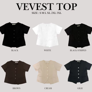 Vevest Top เสื้อกั๊กมีแขน (ผ้าเปเป้) งานไซส์ S-3XL AOMMKOSHOP - S444