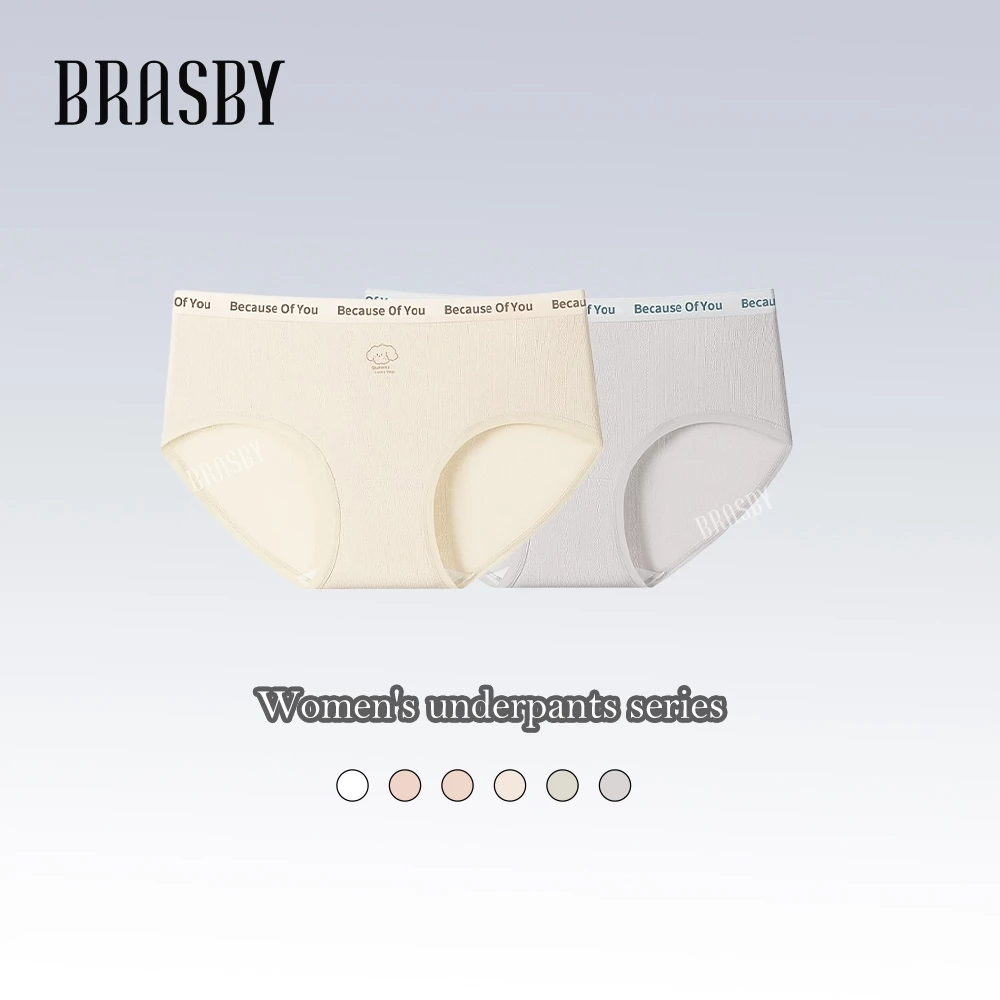 🎉Brasby🎉ชุดชั้นในผ้าฝ้ายแท้ กางเกงชั้นในผู้หญิง น่ารักและทันสมัย นุ่มสบายผิว ระบายอากาศดี ไม่รัดตัว