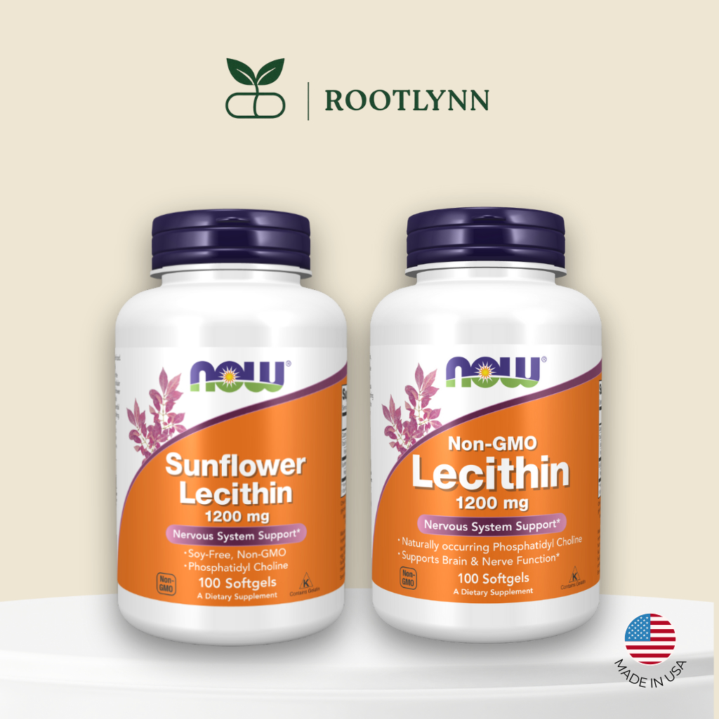[พร้อม] Now Foods Sunflower Lecithin / Soy Lecithin (1200 mg.) นาวฟู้ดส์ เลซิติน