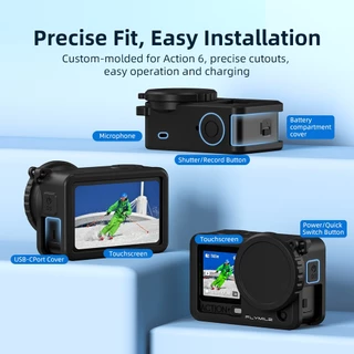 ปกป้องรอบด้าน! ซิลิโคน คัฟเวอร์ Flymile สำหรับ Osmo Action 6 | บางเบา พอดีทุกพอร์ต