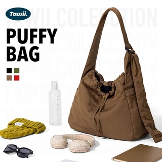 Tawii. กระเป๋า ขนาดใหญ่ กระเป๋าข้าง สะพายข้างไนล่อน Unisex Bag กันน้ำ กระเป๋านุ่ม Crossbody Bag