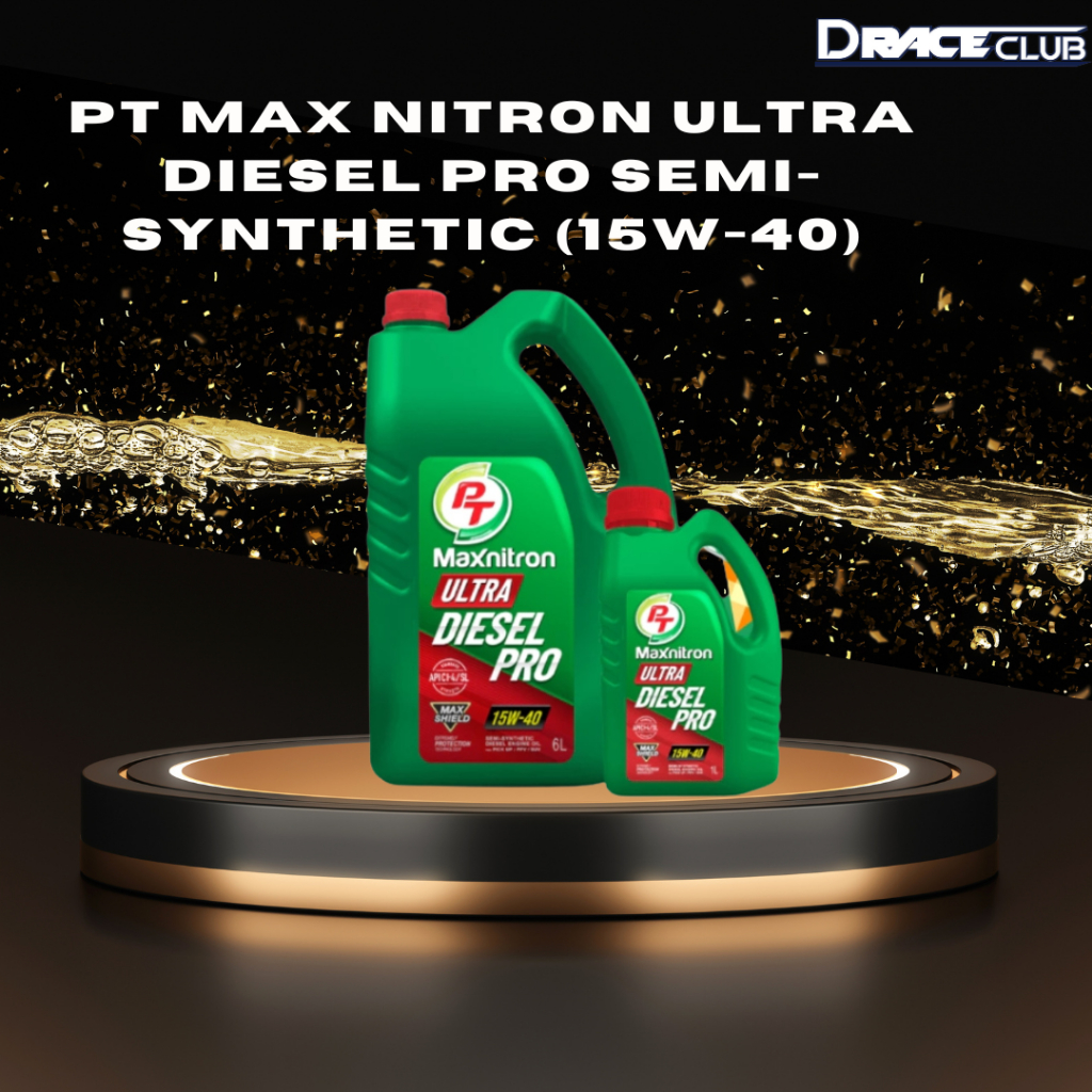 น้ำมันเครื่องดีเซลกึ่งสังเคราะห์PT Maxnitron Ultra Diesel Pro Semi-Synthetic (15W-40) 6ลิตร+ฟรี1ลิตร