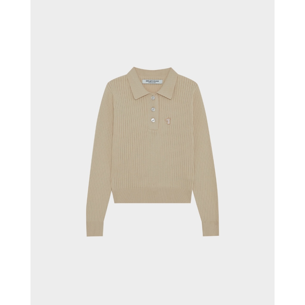 A25GD BESTIE KNITTED POLO (เสื้อโปโลแขนยาวสำหรับผู้หญิง)