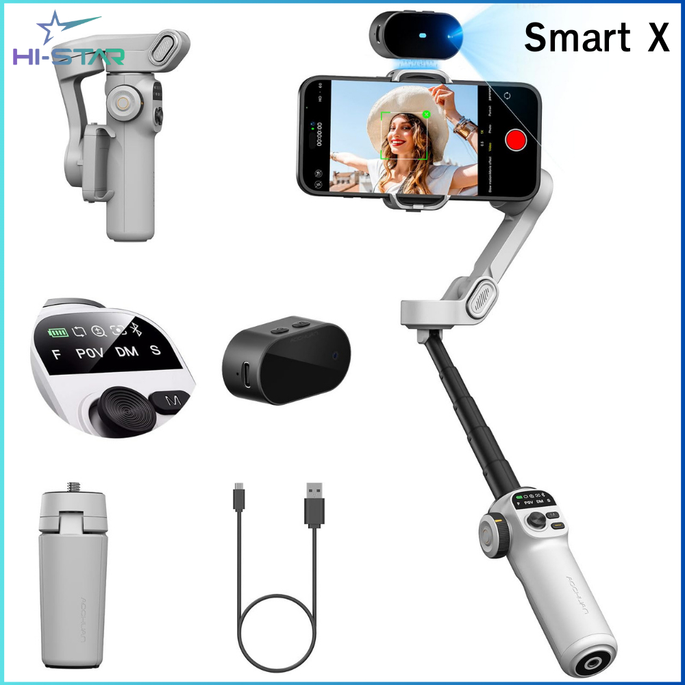 ไม้เซลฟี่ สมาร์ท X / X Pro 3แกนมือถือพับได้ Gimbal Stabilizer