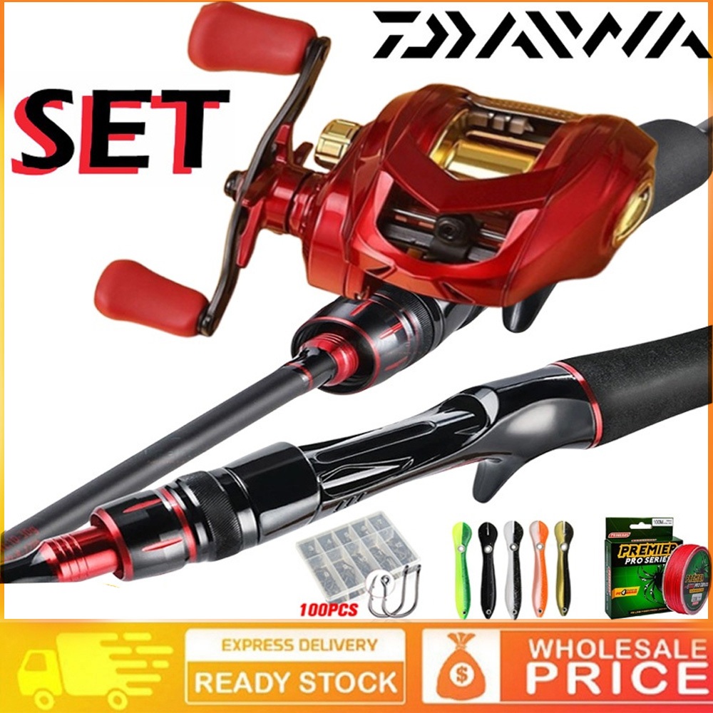 ขายดี สุดฮิต【ส่งไวจากไทย】DAIWA ชุดคันเบ็ดตกปลา คาร์บอน 1.65-2.7ม. พร้อมรอกBC มือใหม่ ใช้ง่าย