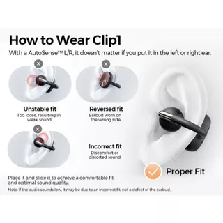 [ประกันศูนย์ไทย] SoundPEATS Clip1 หูฟังหนีบหู หูฟัง Clip On หูฟังไร้สาย Open Ear รองรับ Hi-Res True Wireless Headphone