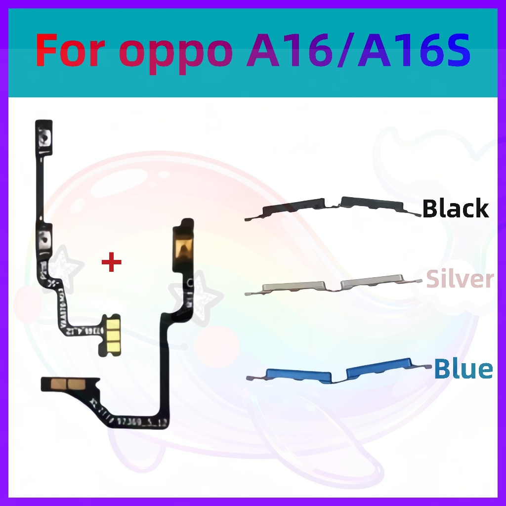เปิด/ปิดปุ่มสวิทช์ด้านข้าง Volume Up Down ปุ่ม Flex Cable Replacement สําหรับ OPPO A16 A16s
