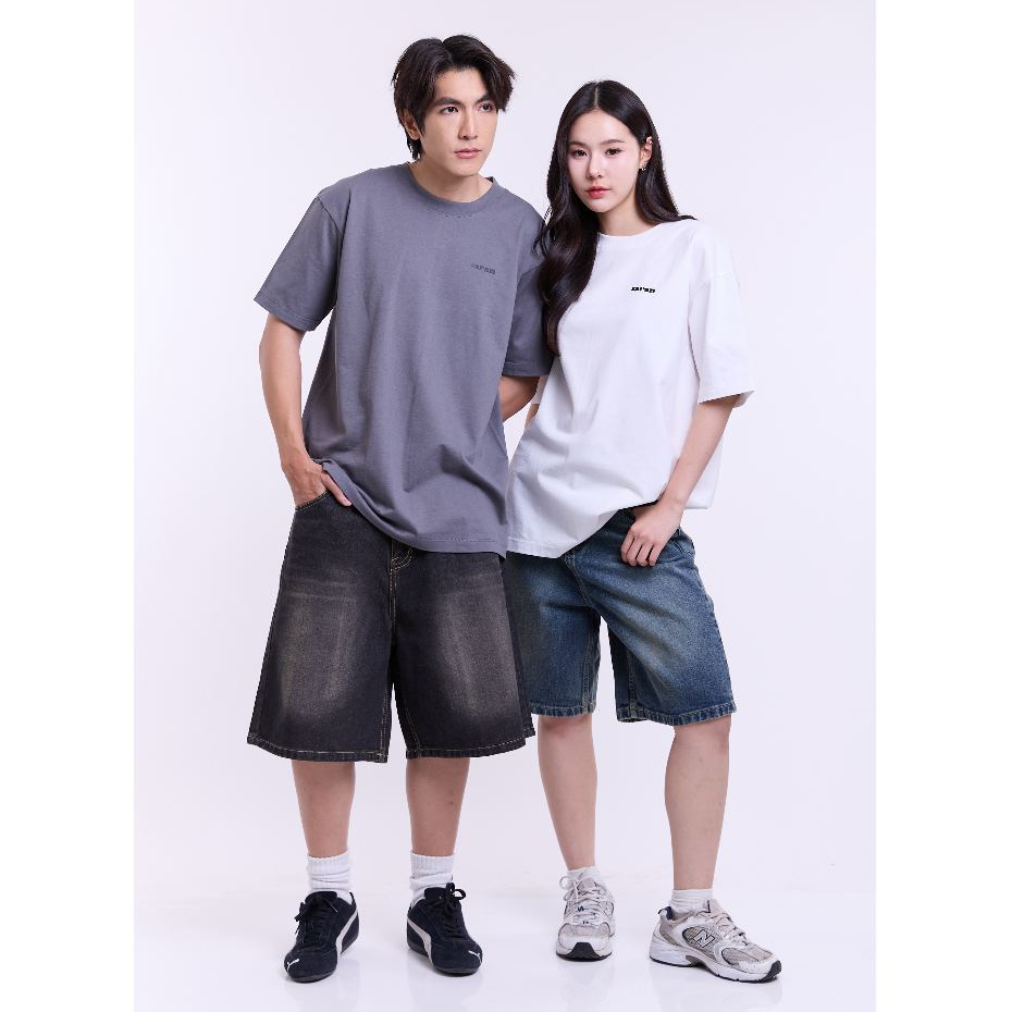 ยีนส์SARAN P16 ขาสั้น 6 ส่วนดำฟอก