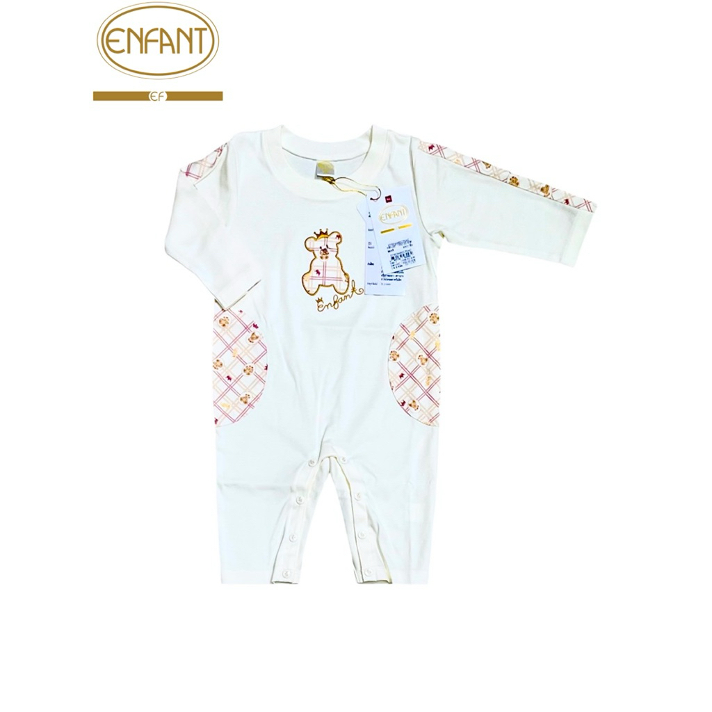 Enfant Gold New Collection ชุดนอนรอมเปอร์ คลุมเท้าสำหรับเด็กแรกเกิด ขนาด Size 60,70 ลายใหม่